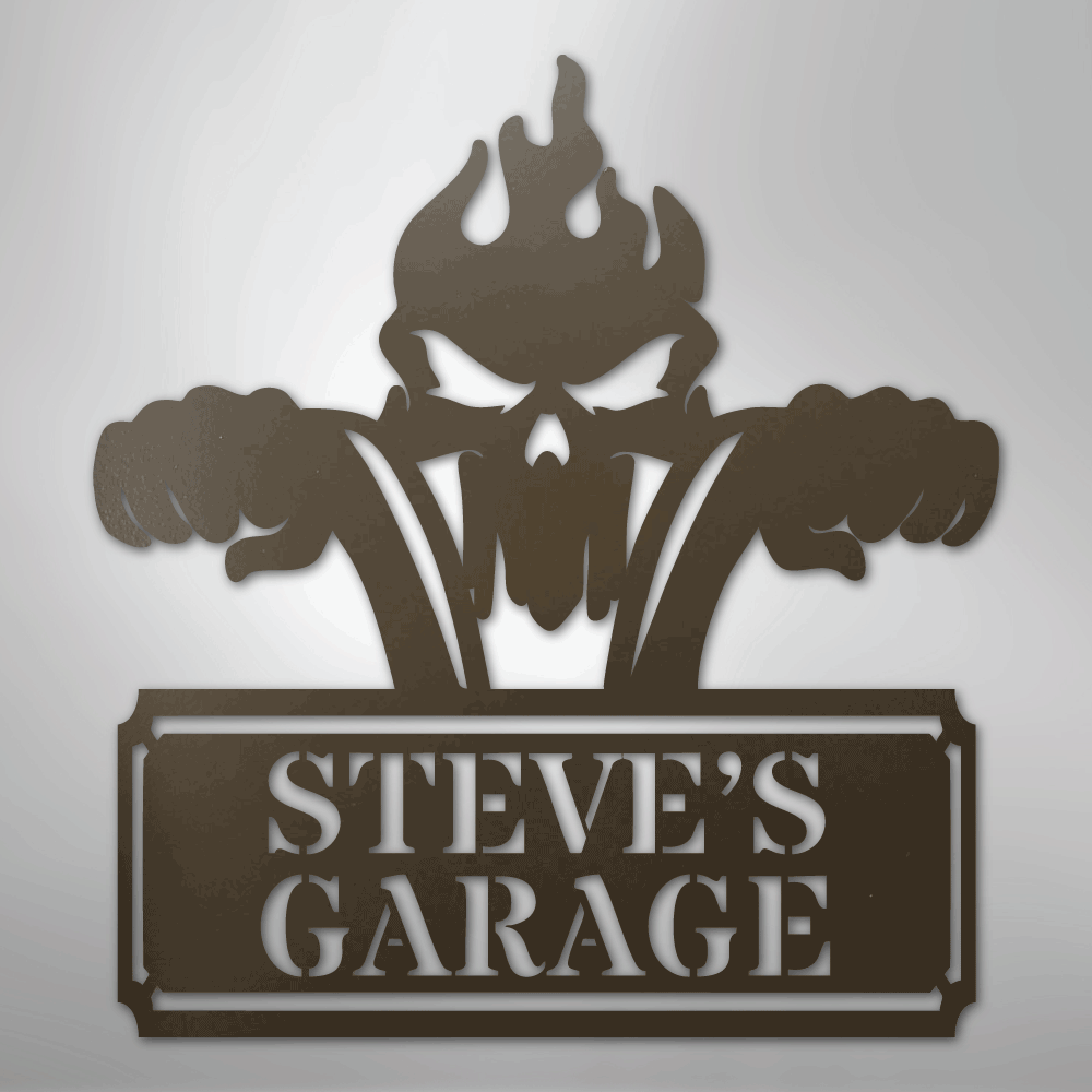 Custom Metal Wall Art - Personalized Dad's Motorcycle Sign Stone