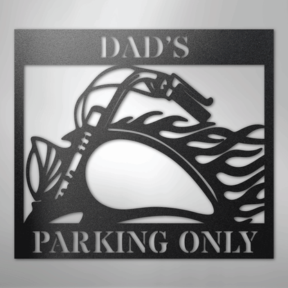 Custom Metal Wall Art - Personalized Hog Parking Name Sign