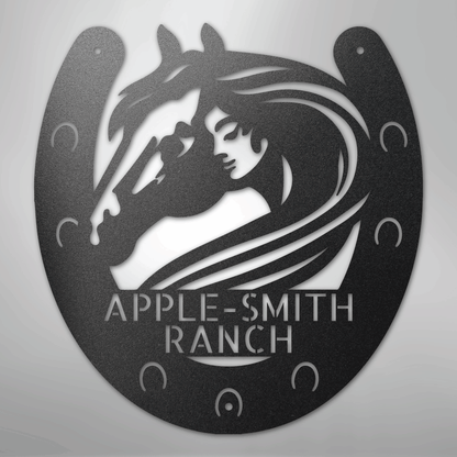 Custom Metal Sign - Personalized Horse Farm Housewarming Plaque