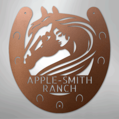Custom Metal Sign - Personalized Horse Farm Housewarming Plaque