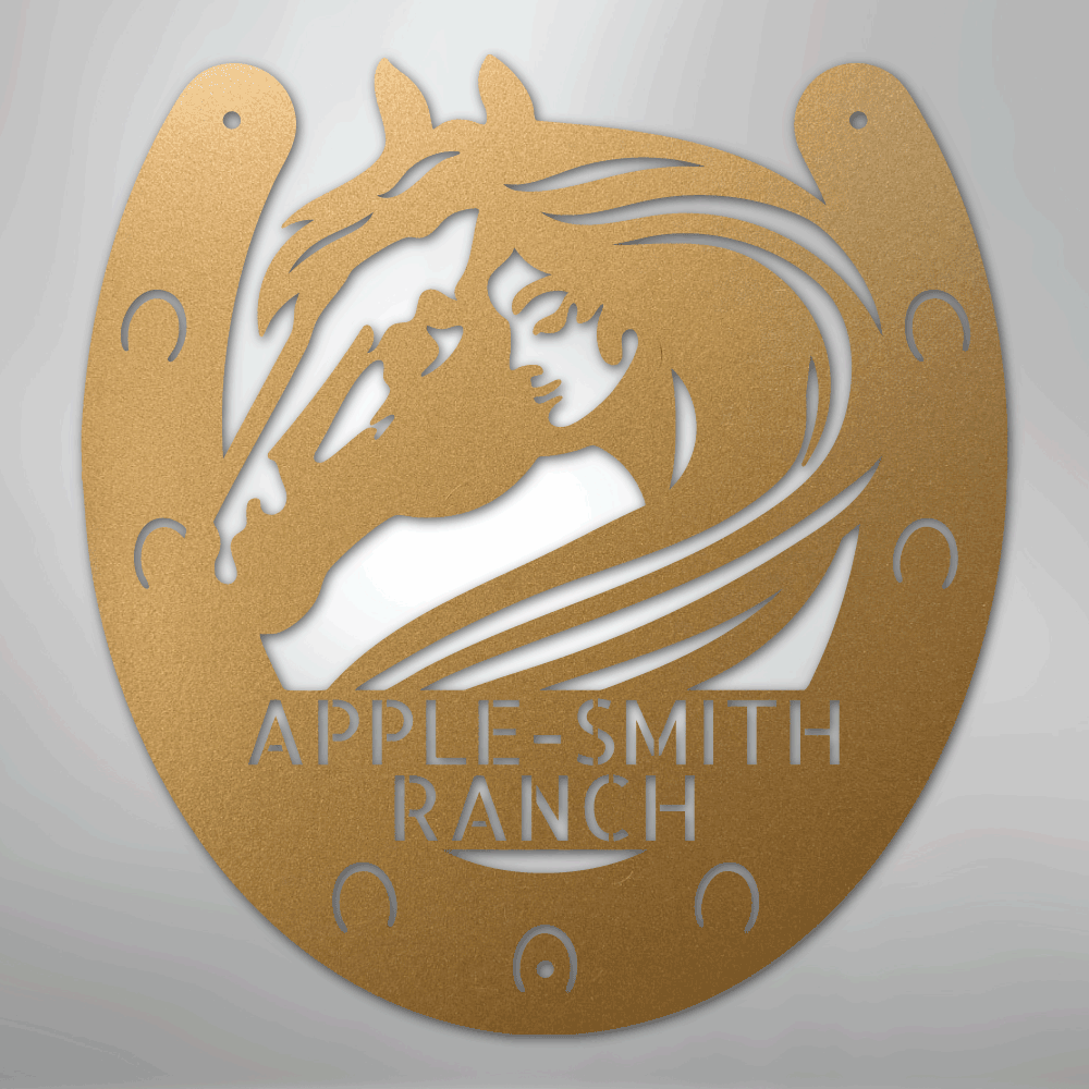 Custom Metal Sign - Personalized Horse Farm Housewarming Plaque