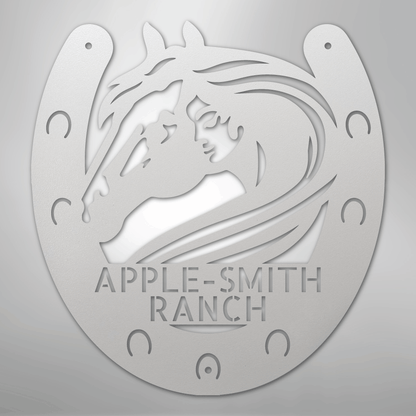 Custom Metal Sign - Personalized Horse Farm Housewarming Plaque