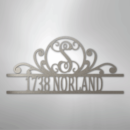Custom Metal Wall Art - Personalized Family Address Sign Silver