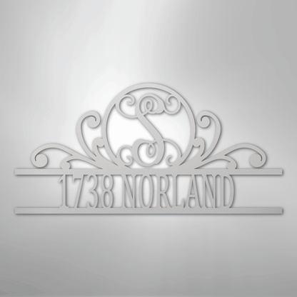 Custom Metal Wall Art - Personalized Family Address Sign White