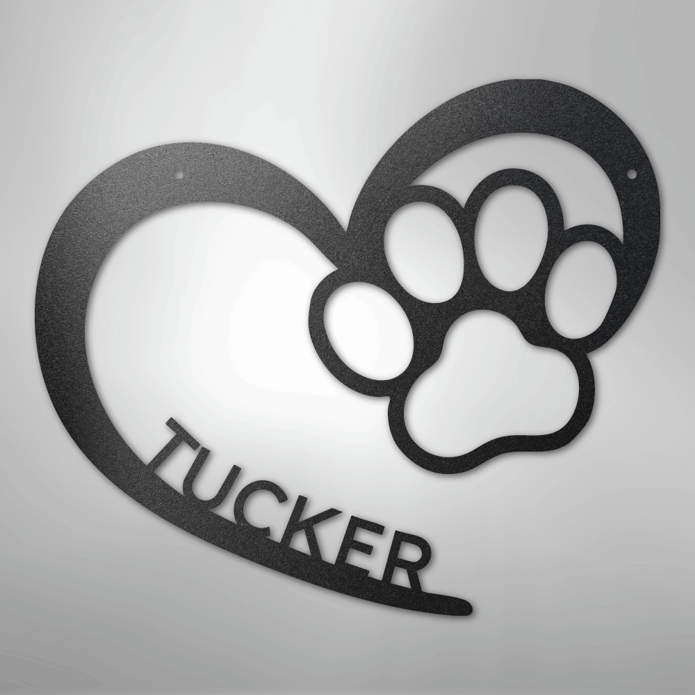 Custom Metal Wall Art - Personalized Puppy Sign