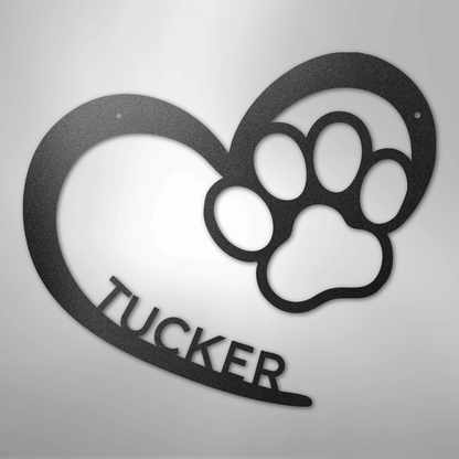 Custom Metal Wall Art - Personalized Puppy Sign
