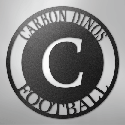 Custom Metal Wall Art - Personalized Initial Family Monogram Sign Black