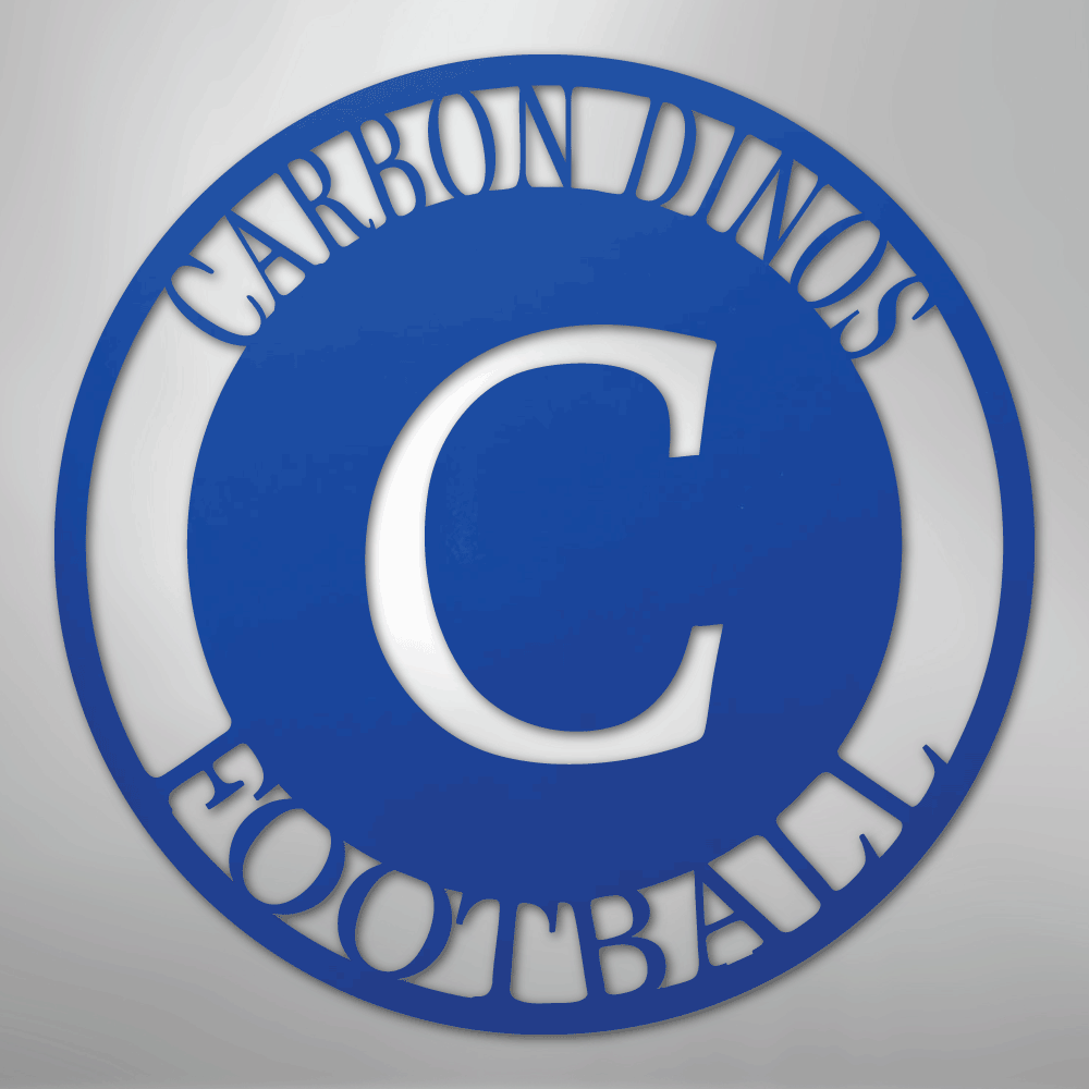 Custom Metal Wall Art - Personalized Initial Family Monogram Sign Blue