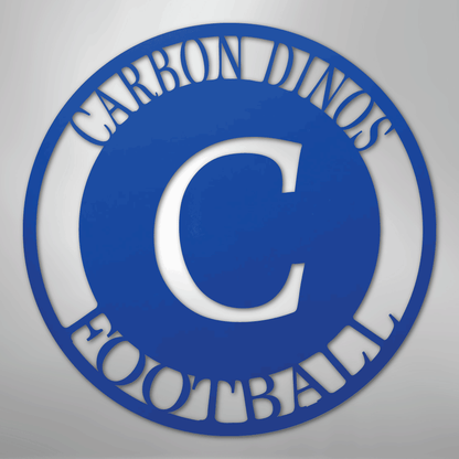 Custom Metal Wall Art - Personalized Initial Family Monogram Sign Blue