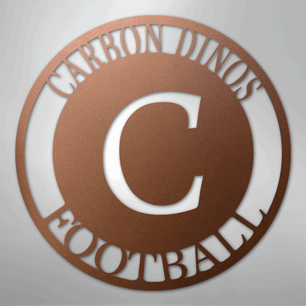 Custom Metal Wall Art - Personalized Initial Family Monogram Sign Copper