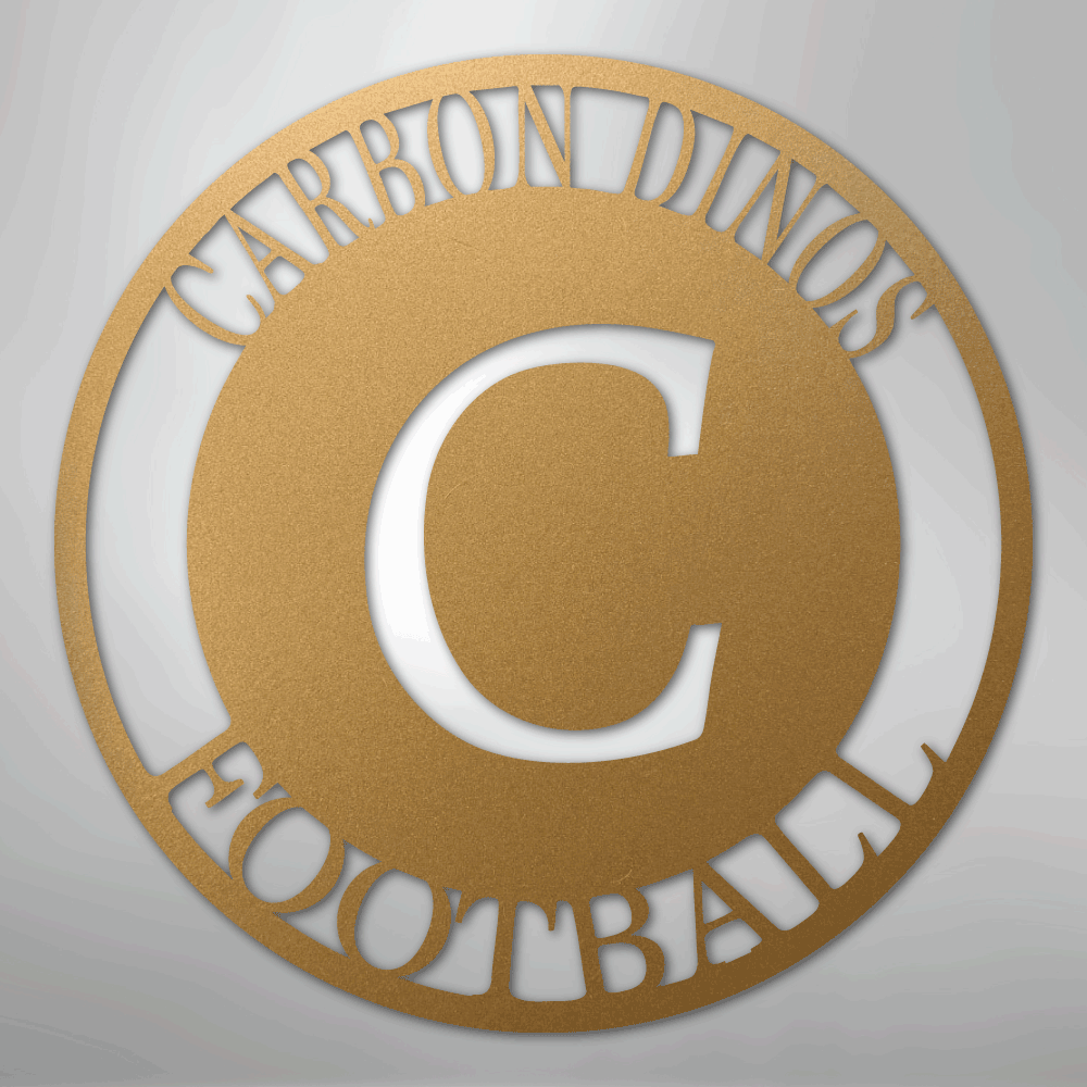 Custom Metal Wall Art - Personalized Initial Family Monogram Sign Gold