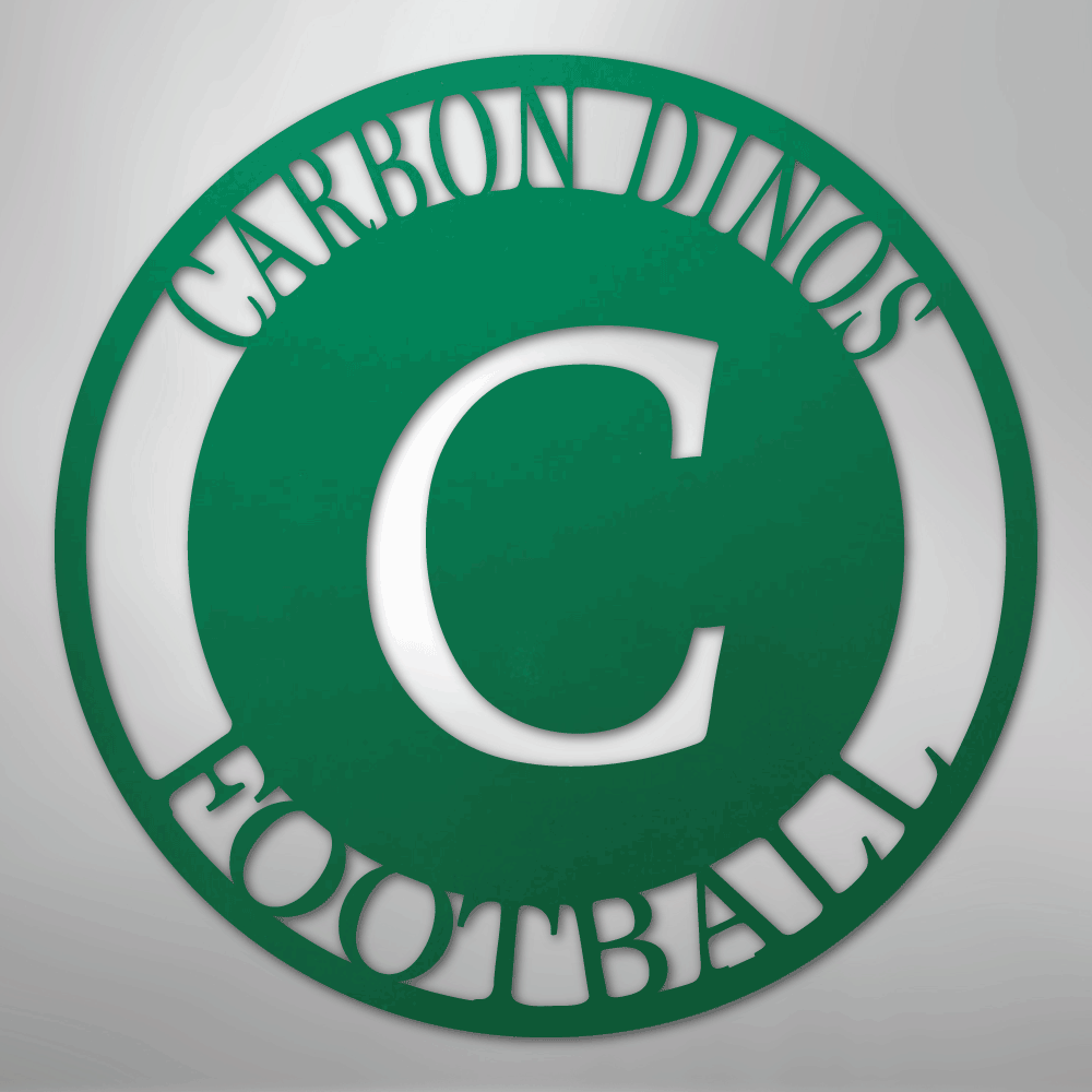 Custom Metal Wall Art - Personalized Initial Family Monogram Sign Green