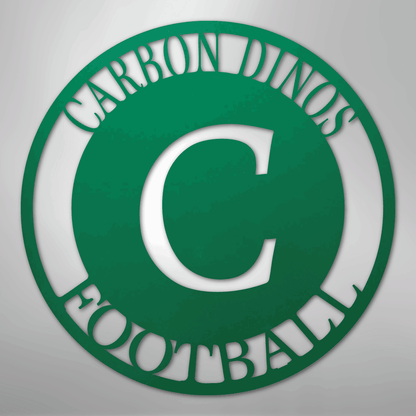 Custom Metal Wall Art - Personalized Initial Family Monogram Sign Green