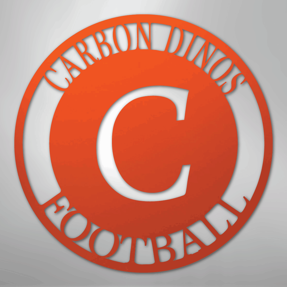 Custom Metal Wall Art - Personalized Initial Family Monogram Sign Orange
