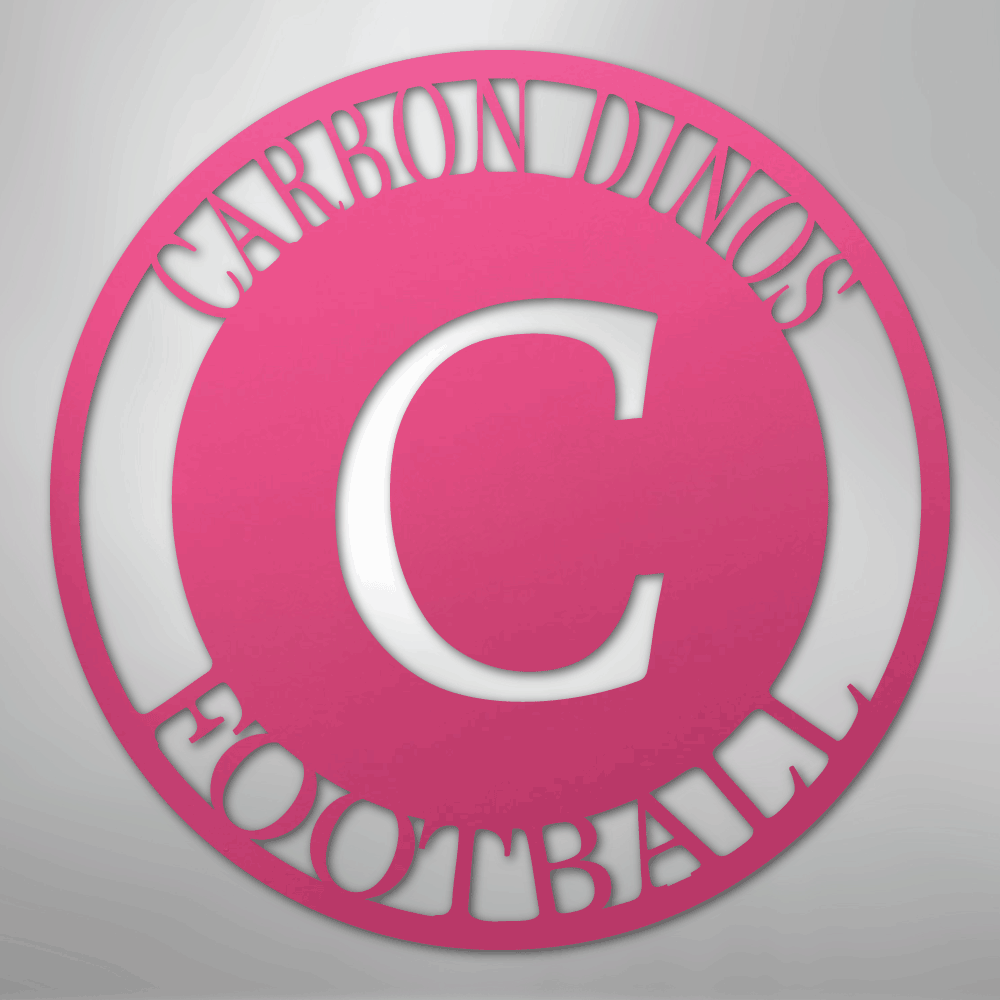 Custom Metal Wall Art - Personalized Initial Family Monogram Sign Pink