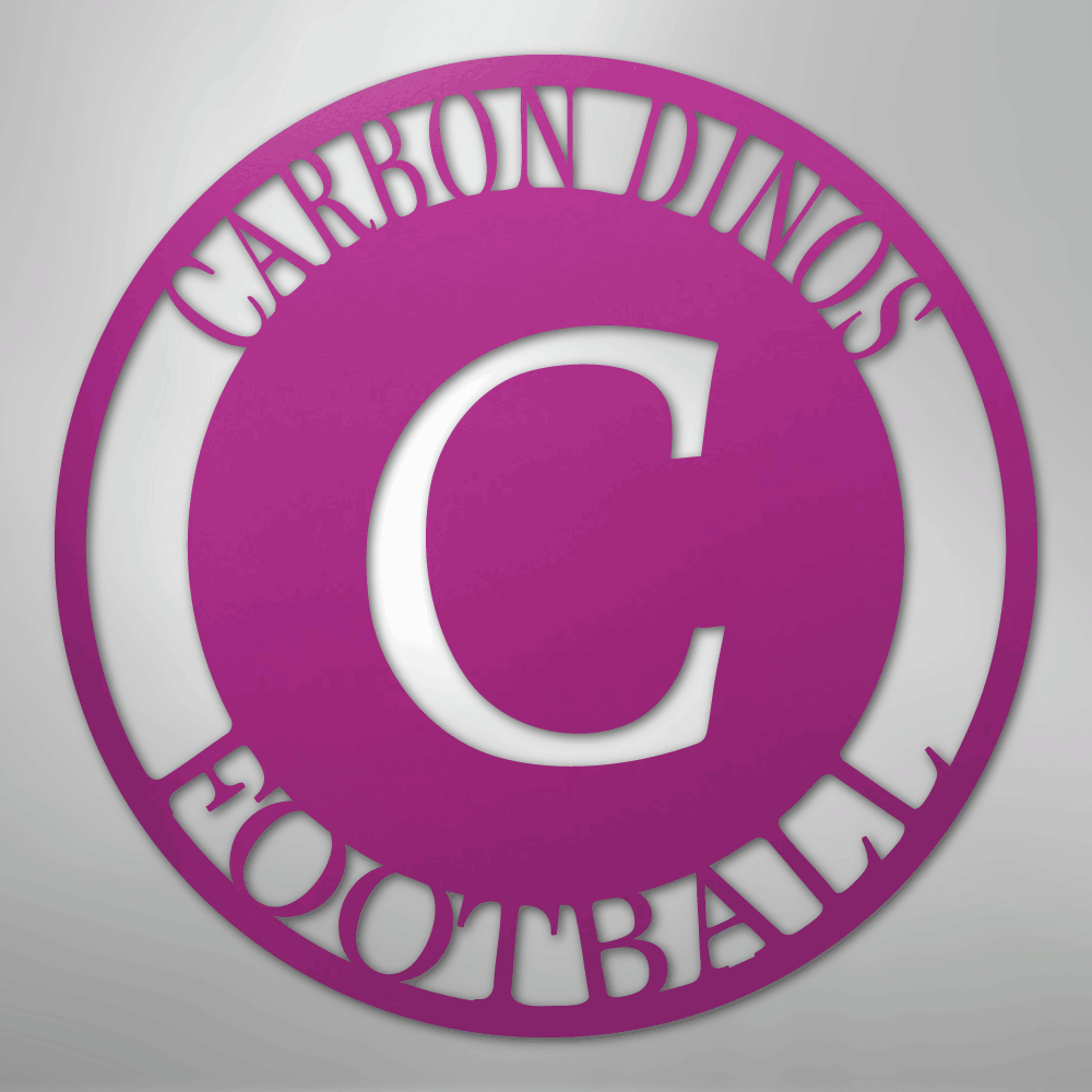 Custom Metal Wall Art - Personalized Initial Family Monogram Sign Purple