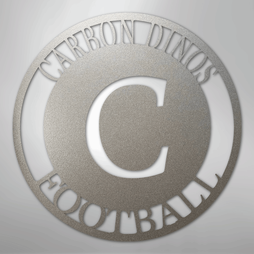 Custom Metal Wall Art - Personalized Initial Family Monogram Sign Silver