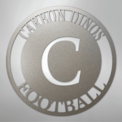 Custom Metal Wall Art - Personalized Initial Family Monogram Sign Silver