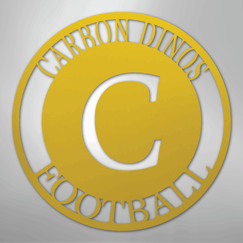 Custom Metal Wall Art - Personalized Initial Family Monogram Sign Yellow