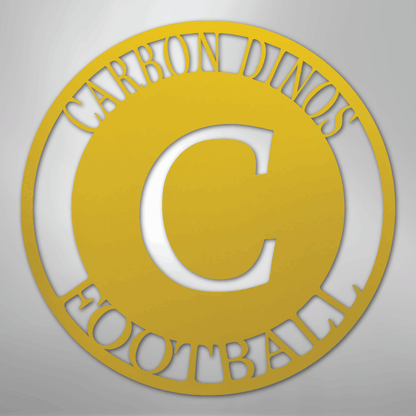 Custom Metal Wall Art - Personalized Initial Family Monogram Sign Yellow