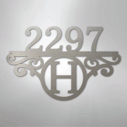 Custom Metal Wall Art - Personalized Address Sign Silver