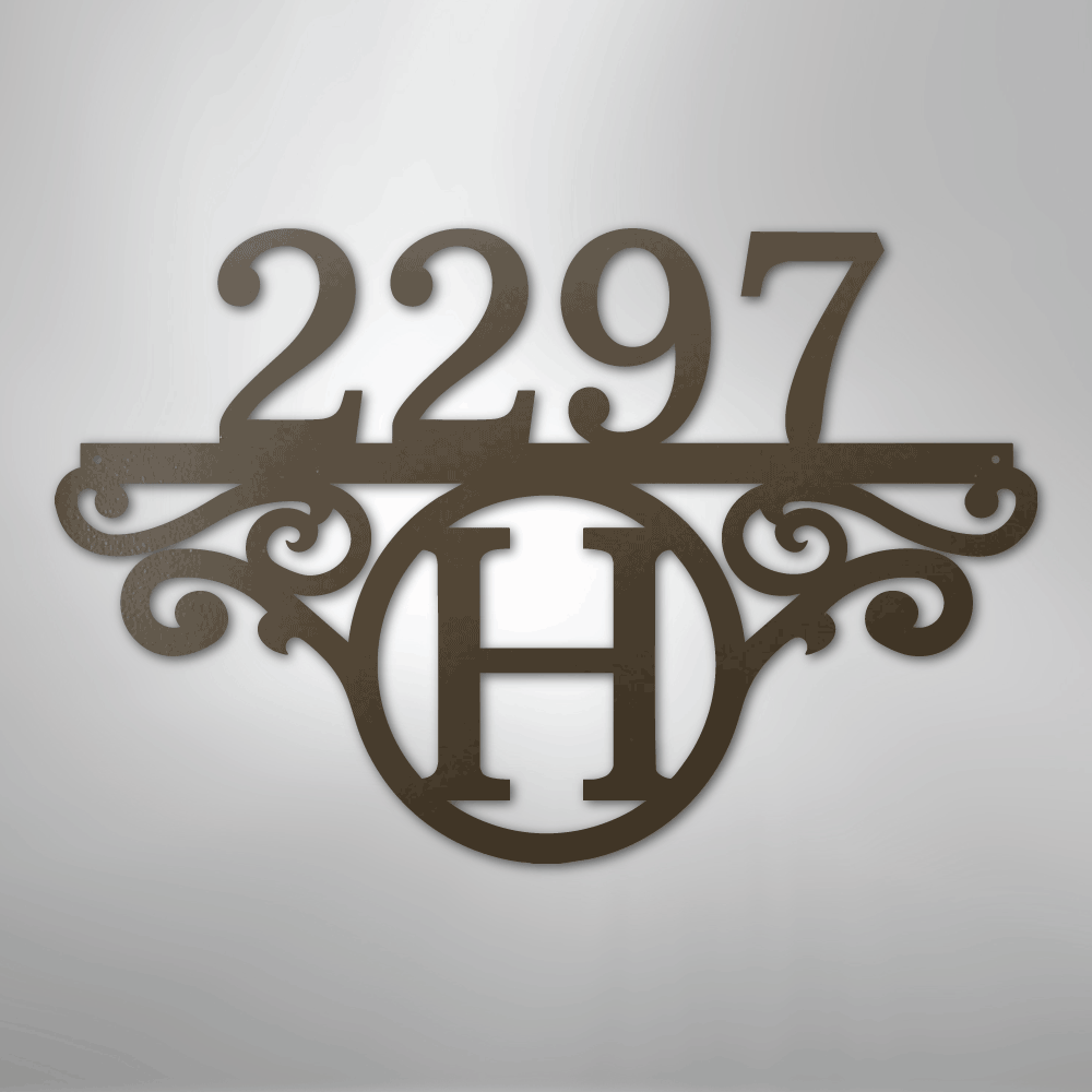 Custom Metal Wall Art - Personalized Address Sign Stone
