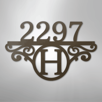 Custom Metal Wall Art - Personalized Address Sign Stone