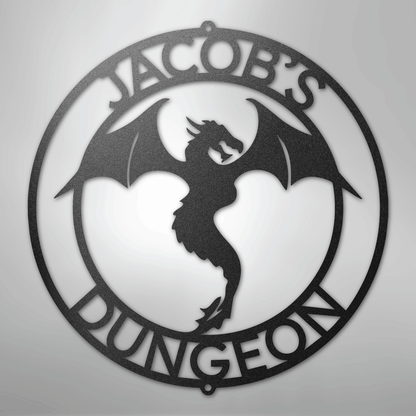 Custom Metal Wall Art - Personalized Dragon Sign