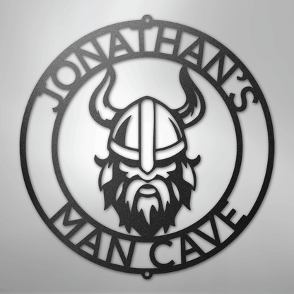 Custom Metal Wall Art - Personalized Viking Circle Monogram Sign