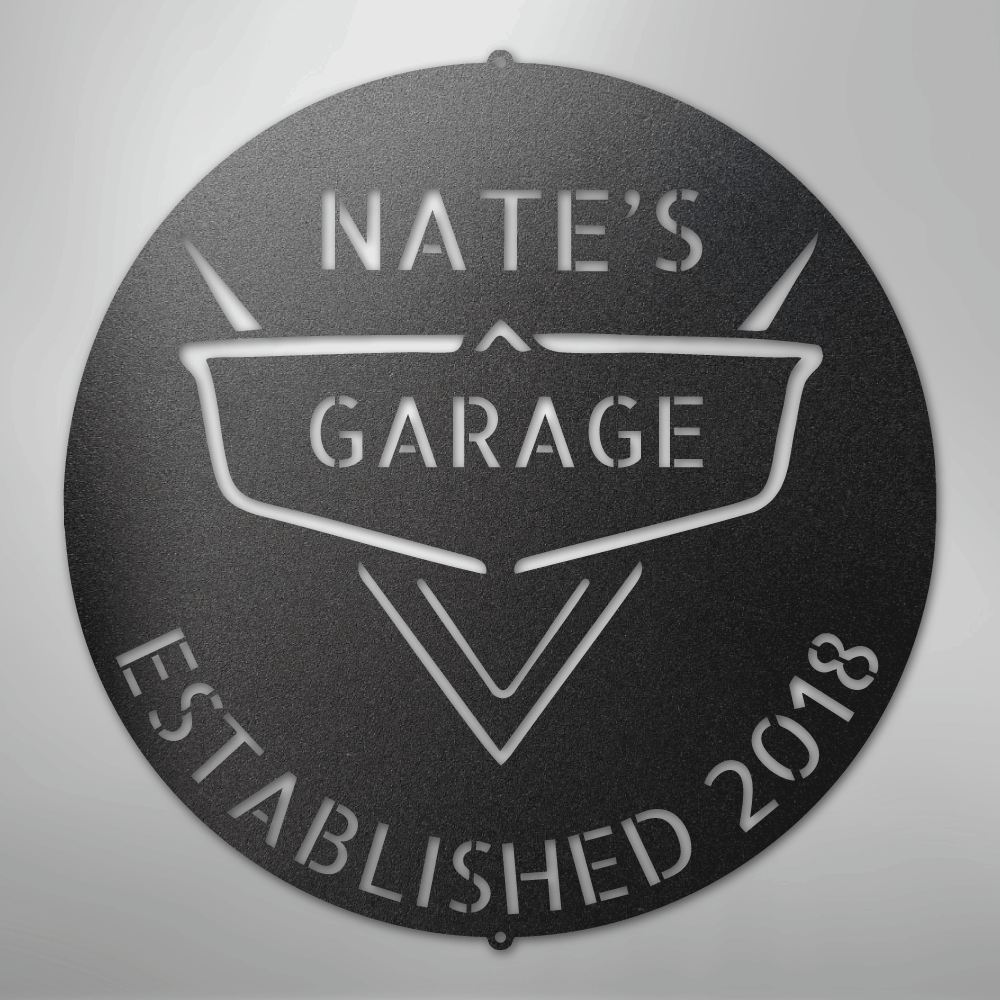 Custom Metal Wall Art - Personalized Classic Car Garage Plaque