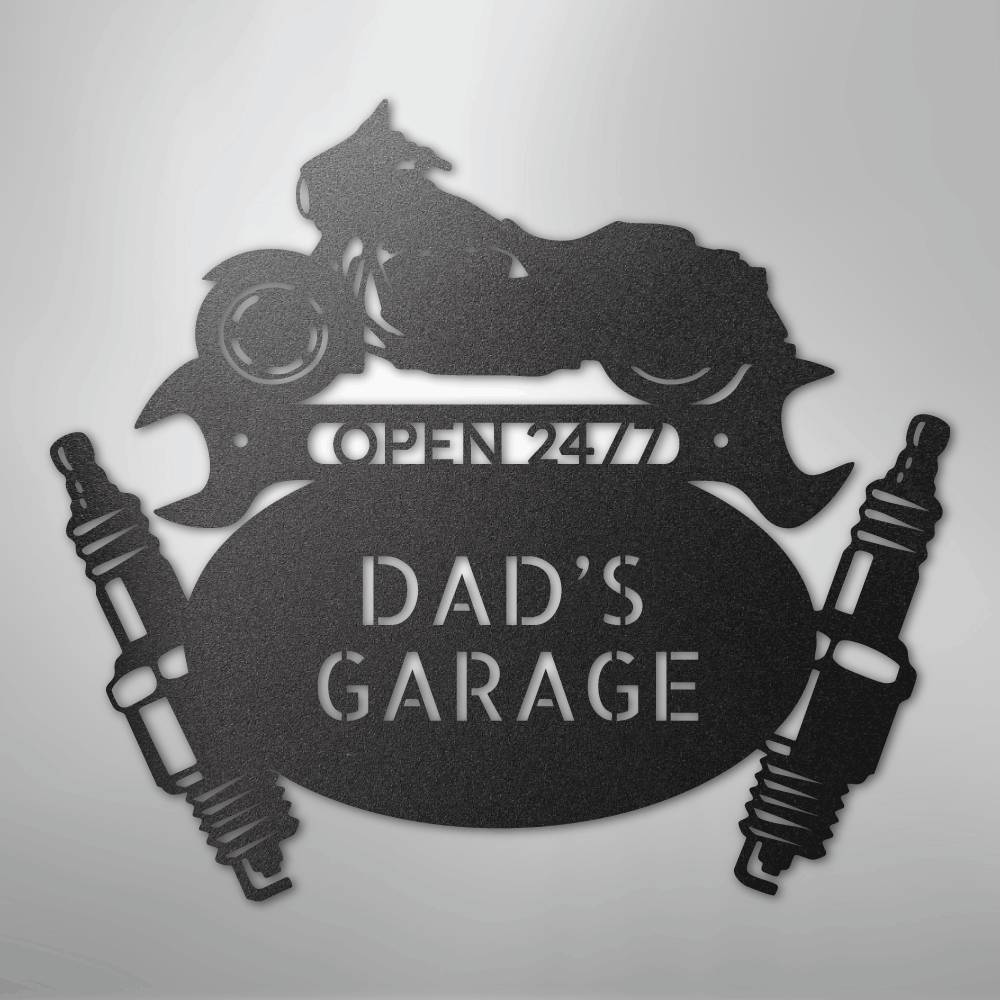 Custom Metal Wall Art - Personalized Dad's Garage Sign