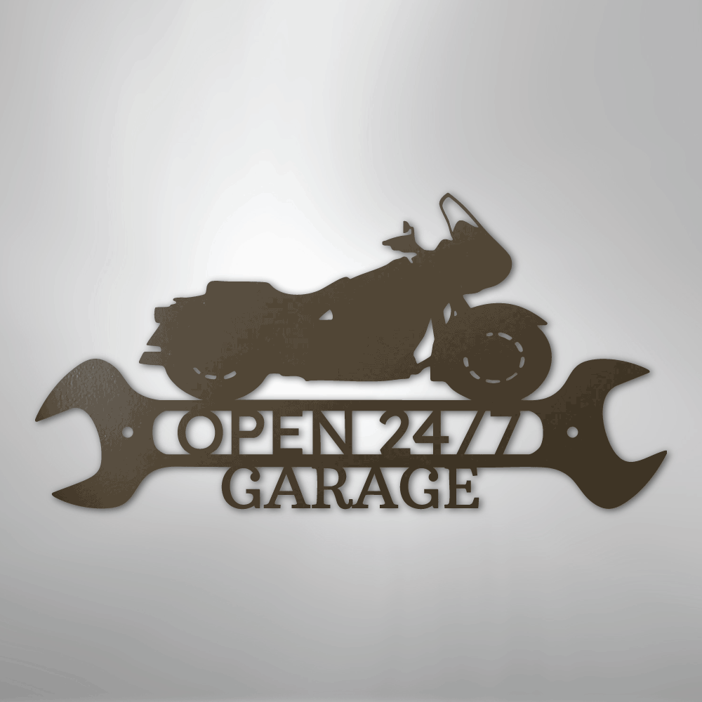 Custom Metal Wall Art - Personalized Cruiser Shop Name Sign Stone