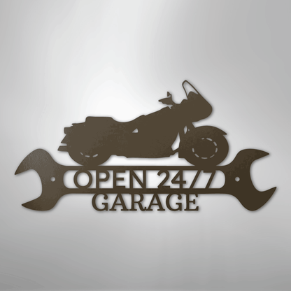 Custom Metal Wall Art - Personalized Cruiser Shop Name Sign Stone