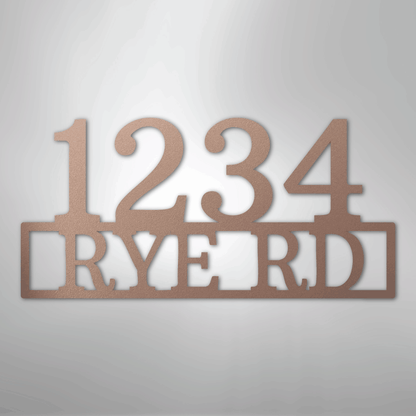 Custom Metal Wall Art - Personalized Home Address Sign Rose