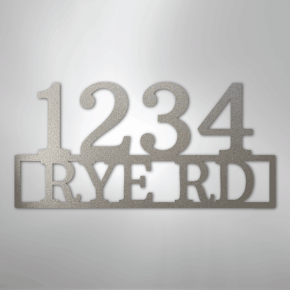 Custom Metal Wall Art - Personalized Home Address Sign Silver