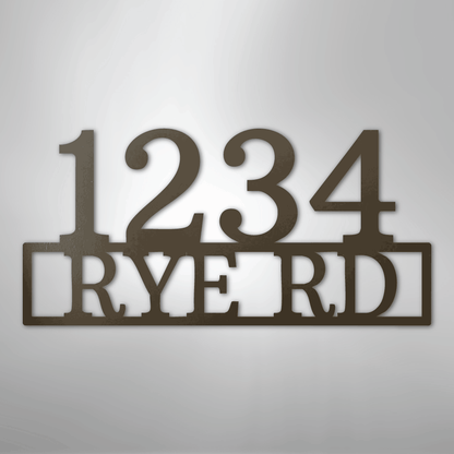 Custom Metal Wall Art - Personalized Home Address Sign Stone