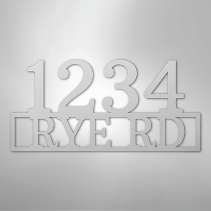 Custom Metal Wall Art - Personalized Home Address Sign White