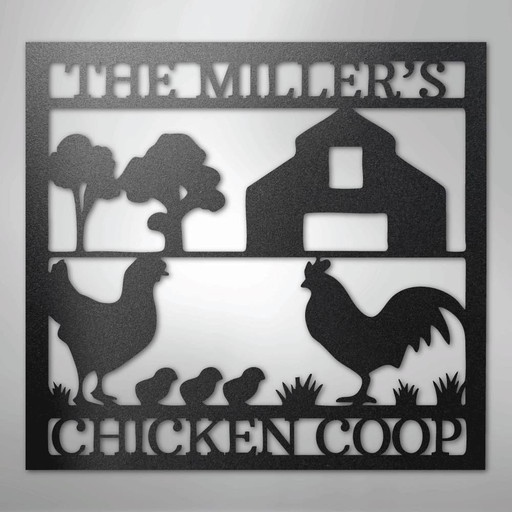 Custom Metal Wall Art - Homestead Chicken Coop Sign