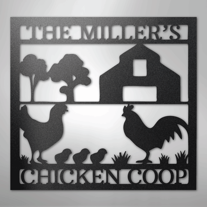 Custom Metal Wall Art - Homestead Chicken Coop Sign