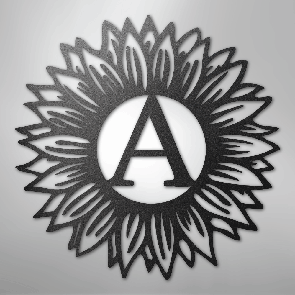 Custom Metal Wall Art - Personalized Sunflower Sign