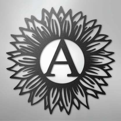 Custom Metal Wall Art - Personalized Sunflower Sign