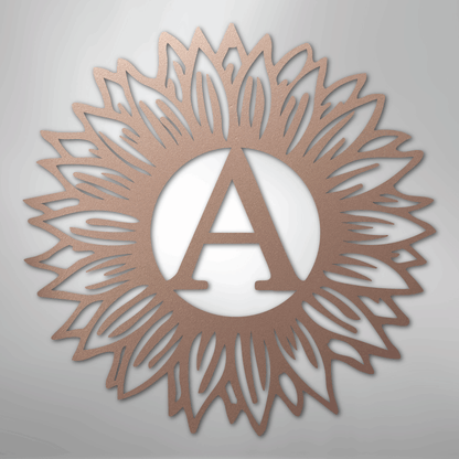 Custom Metal Wall Art - Personalized Sunflower Sign Rose
