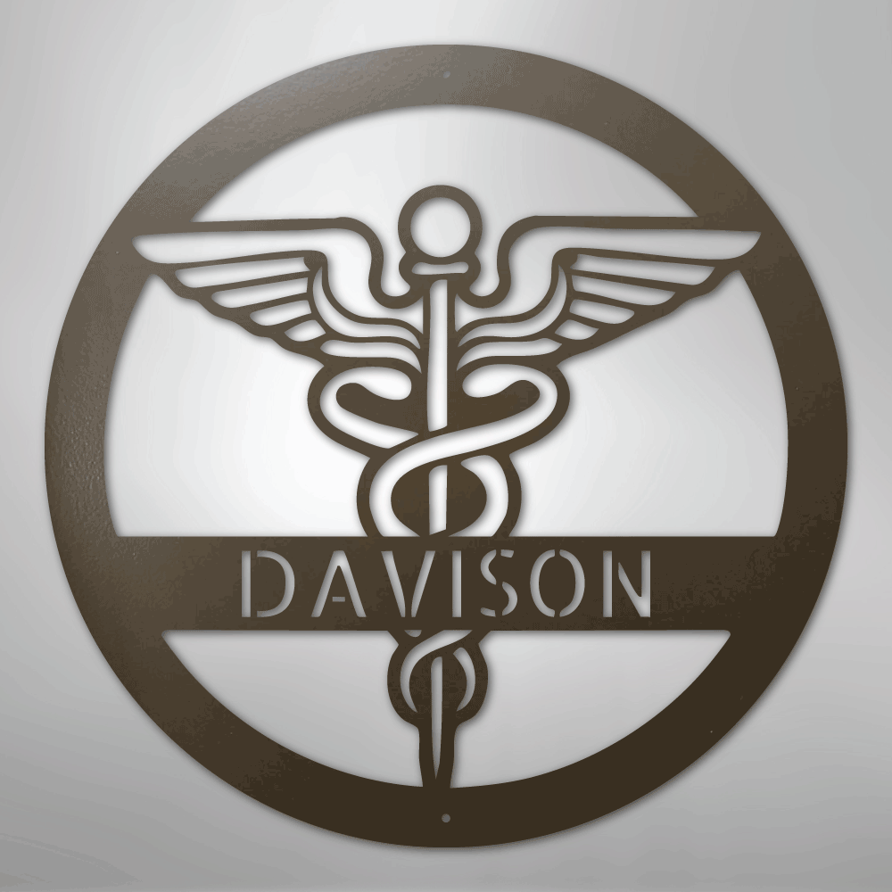 Custom Metal Wall Art - Personalized Registered Nurse Sign Stone