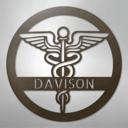 Custom Metal Wall Art - Personalized Registered Nurse Sign Stone