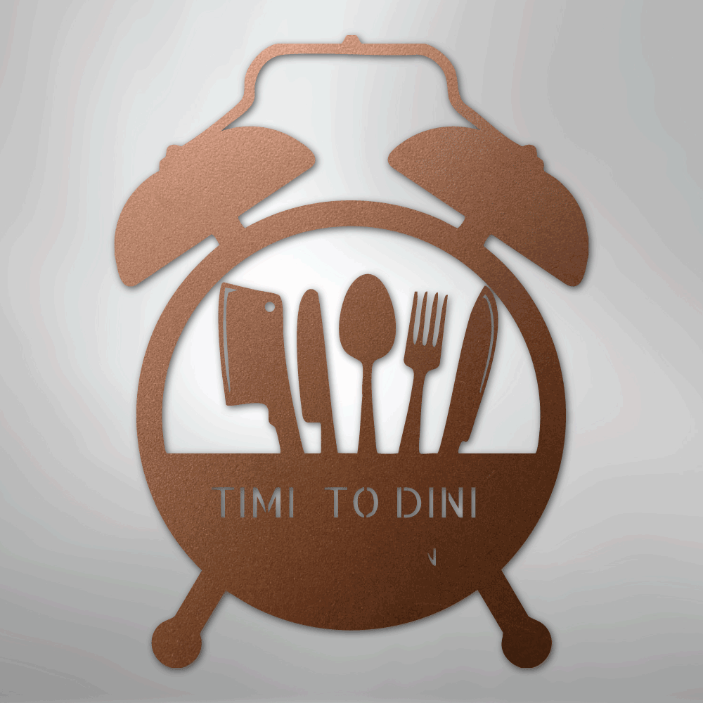 Custom Metal Wall Art - Personalized Kitchen Sign Copper