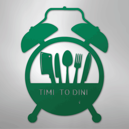 Custom Metal Wall Art - Personalized Kitchen Sign Green