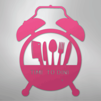 Custom Metal Wall Art - Personalized Kitchen Sign Pink