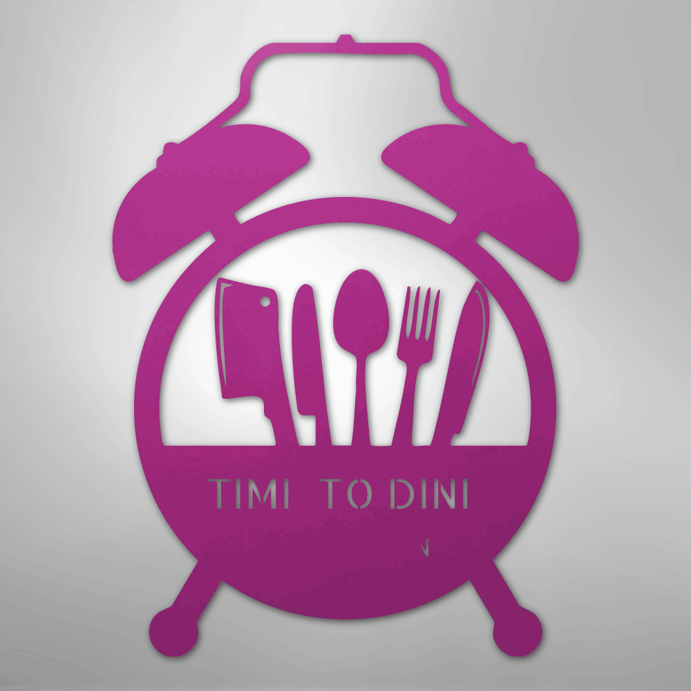 Custom Metal Wall Art - Personalized Kitchen Sign Purple