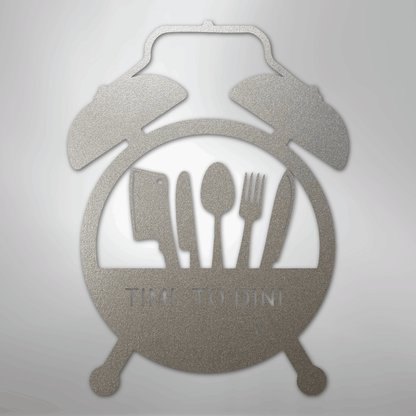 Custom Metal Wall Art - Personalized Kitchen Sign Silver