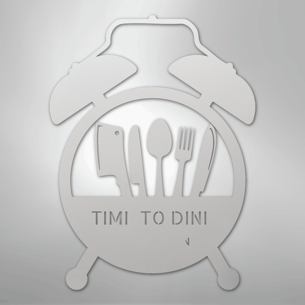 Custom Metal Wall Art - Personalized Kitchen Sign White